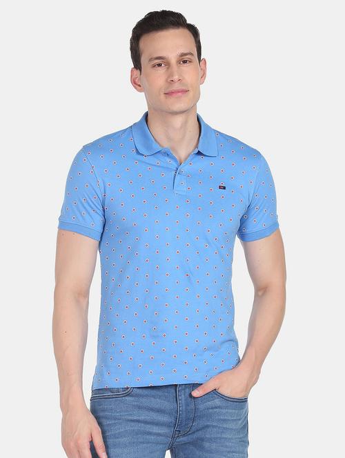 mens printed polo t-shirt - 18656993 - Standard Image - 0