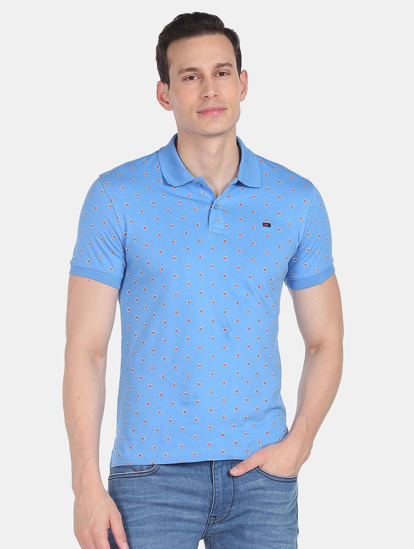 mens printed polo t-shirt - 18656993 - Zoom Image - 0