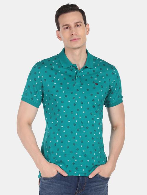 mens printed polo t-shirt - 18657005 - Standard Image - 0