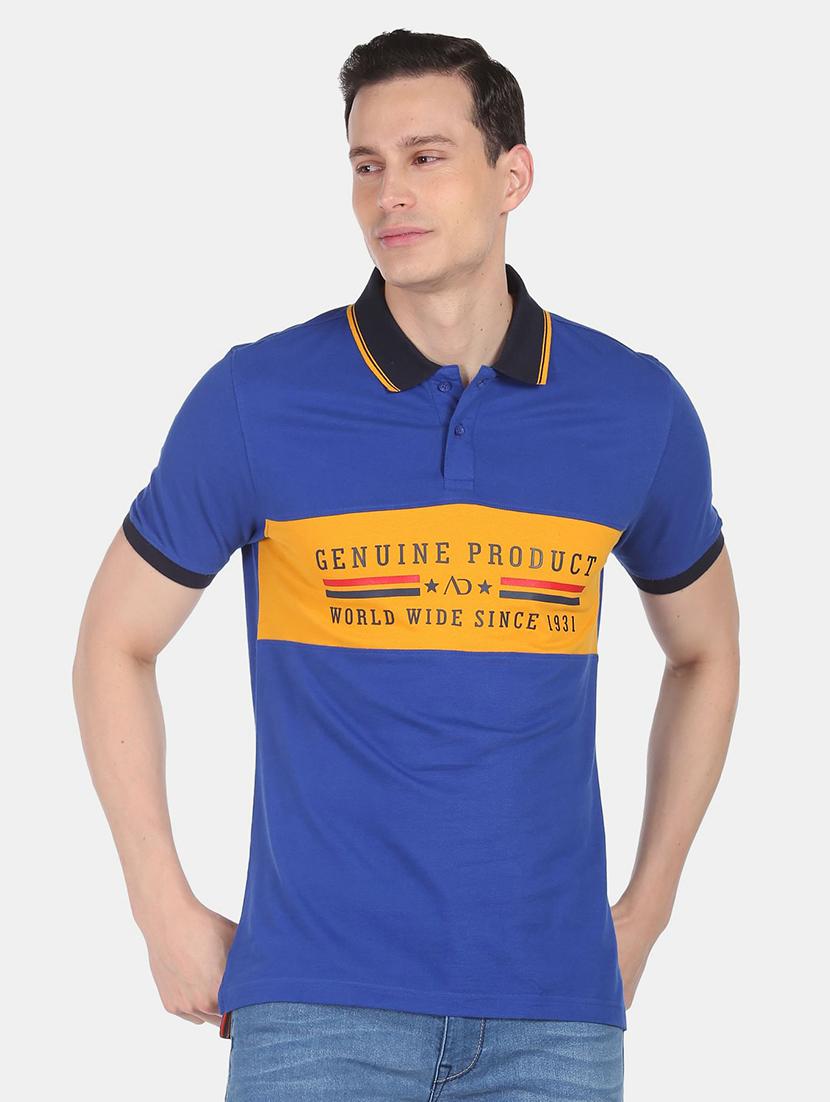 mens color block polo t-shirt - 18657009 -  Zoom Image - 0