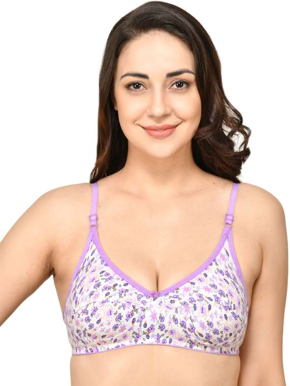 printed non padded t-shirt bra
