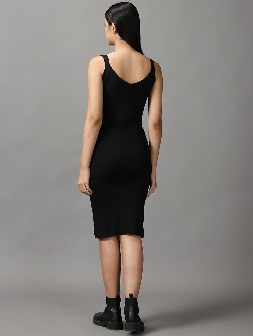 women's bodycon solid dress - 18658920 - Standard Image - 2