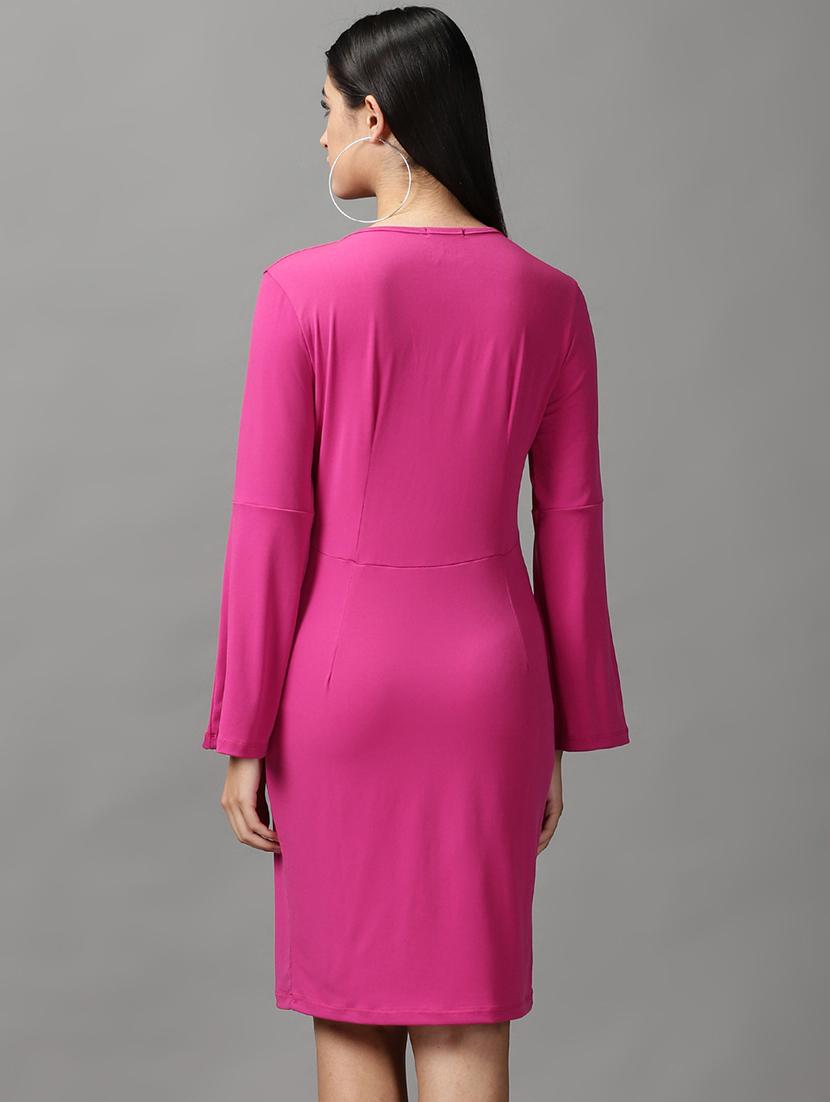 women's shift solid dress - 18658976 - Standard Image - 2