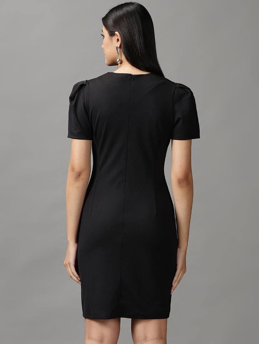 women's bodycon solid dress - 18658982 - Standard Image - 2