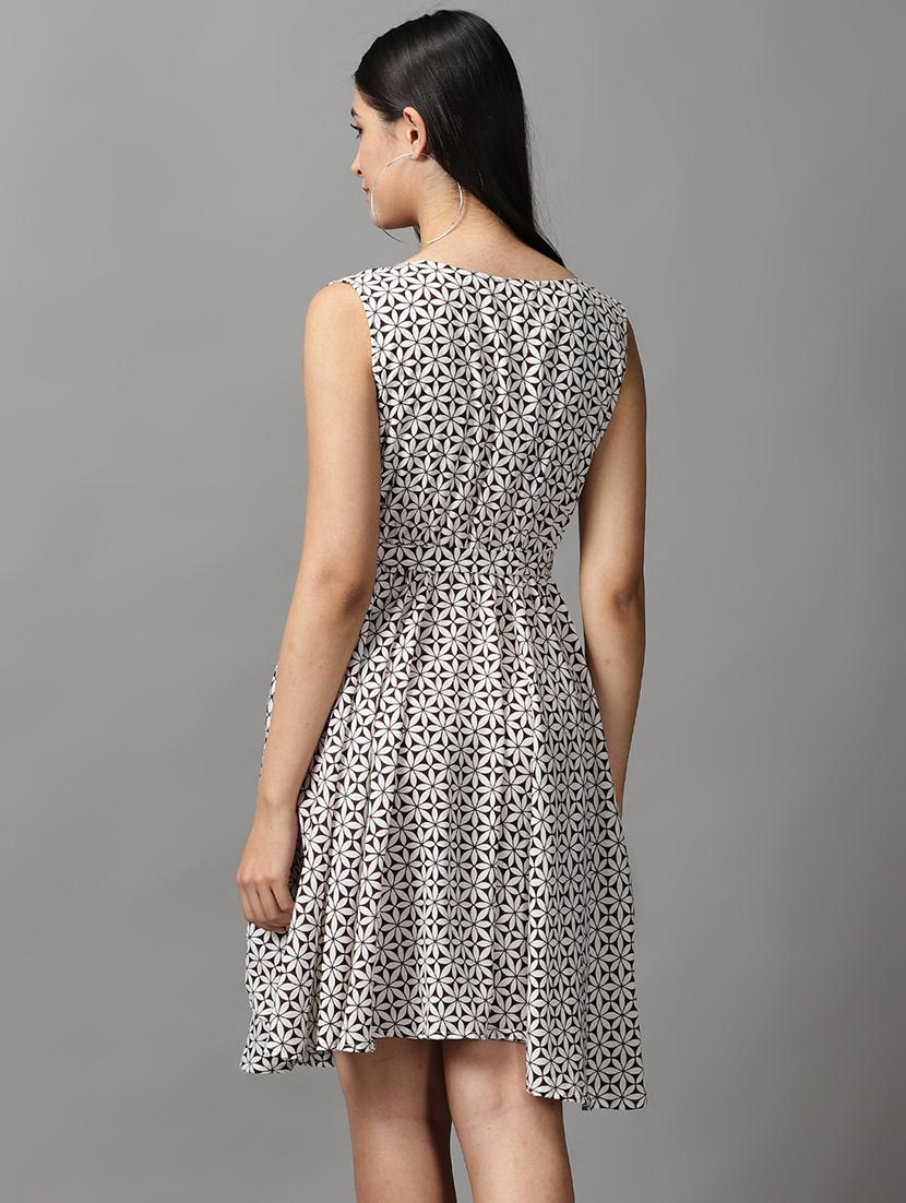 women's fit & flare floral dress - 18659026 - Standard Image - 2