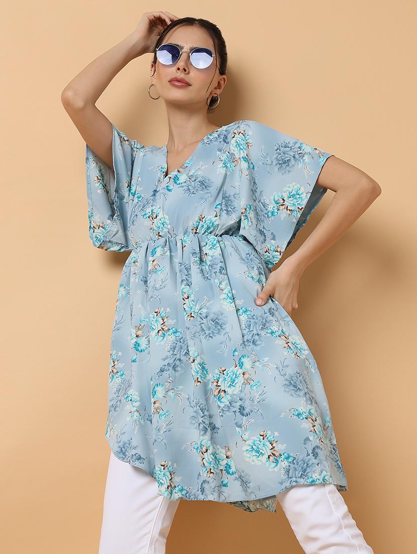 women's asymmetric floral dress - 18659053 - Standard Image - 2