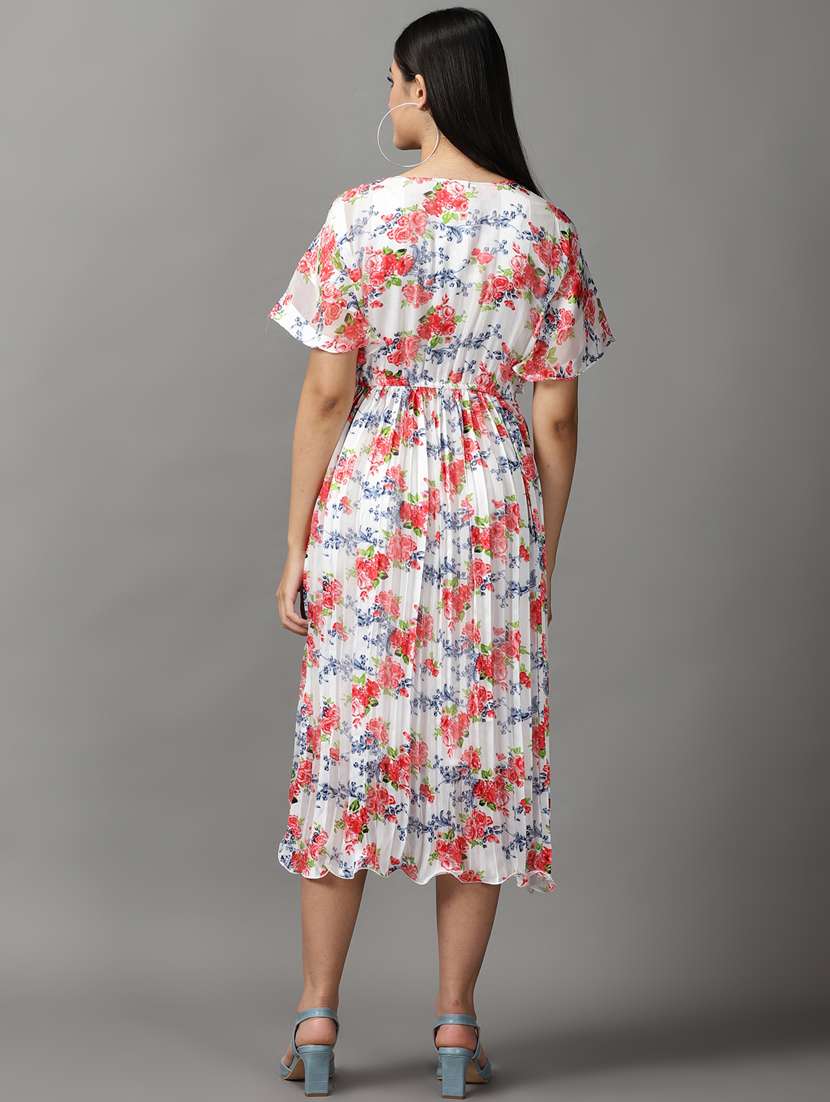 women's fit & flare floral dress - 18659076 -  Standard Image - 2