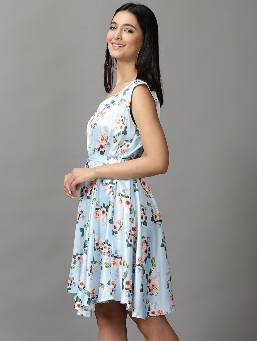 women's fit & flare floral dress - 18659081 - Standard Image - 2