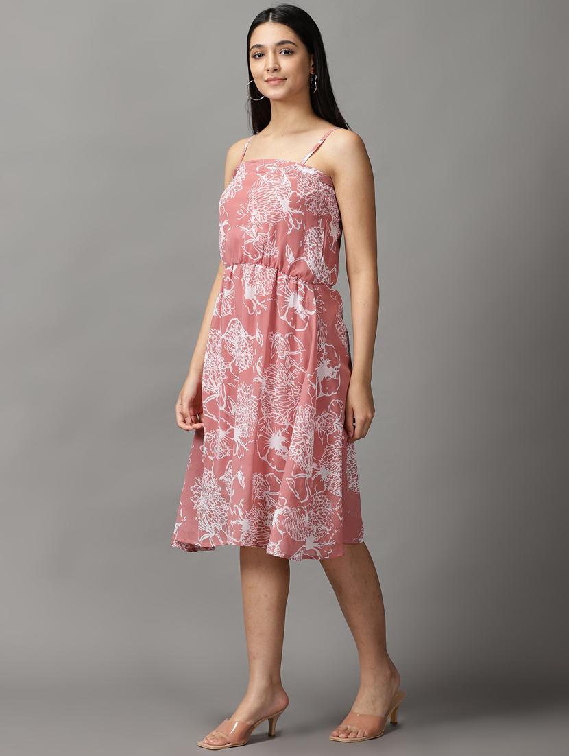 women's fit & flare floral dress - 18659097 - Standard Image - 2