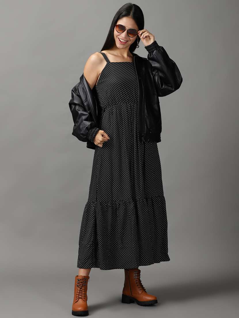 women's tiered dress micro print dress - 18659131 -  Standard Image - 2