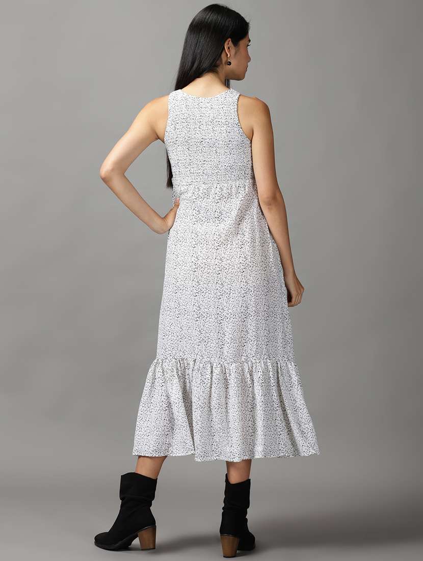 women's tiered dress printed dress - 18659134 - Standard Image - 2