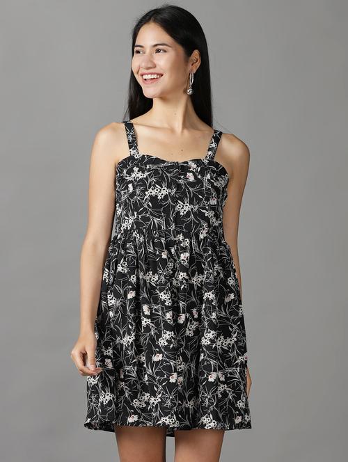 women's fit & flare floral dress - 18659136 - Standard Image - 0