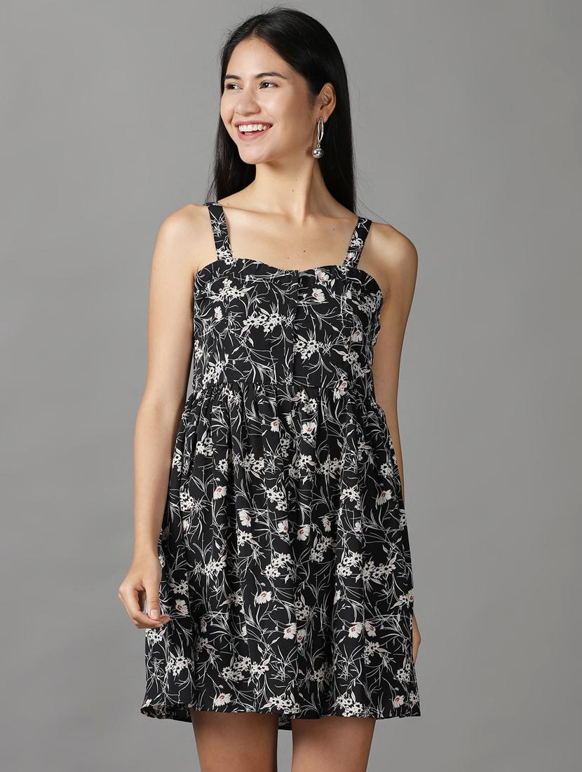 women's fit & flare floral dress - 18659136 - Zoom Image - 0