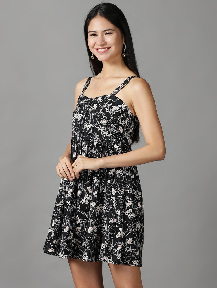 women's fit & flare floral dress - 18659136 - Standard Image - 2