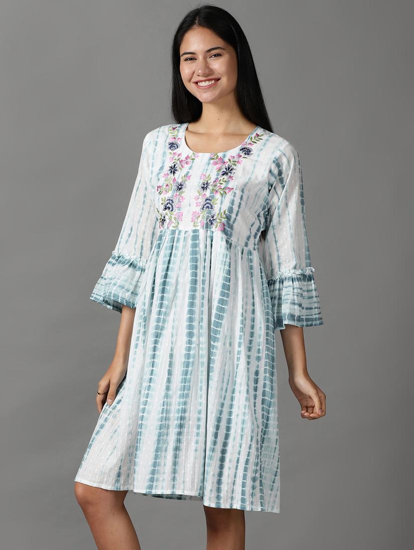women's fit & flare floral dress - 18659146 - Standard Image - 2