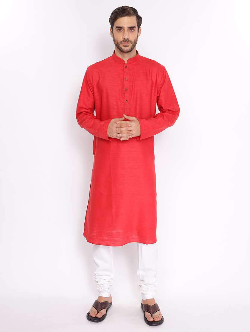 mandarin neck solid long kurta