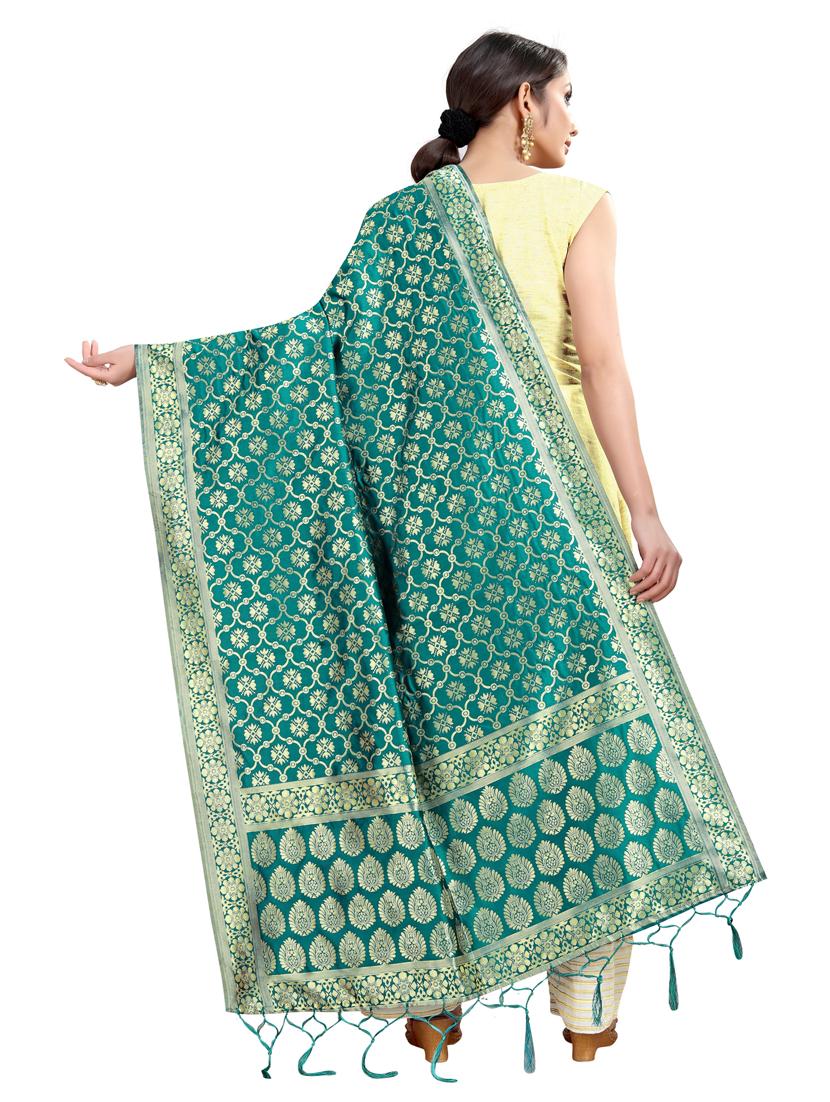 zari work banarasi dupatta - 18678442 - Standard Image - 2