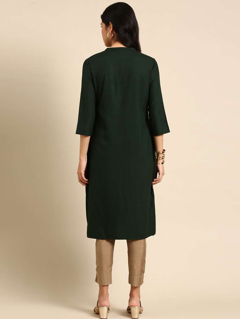 women's straight kurta - 18682907 -  Standard Image - 2