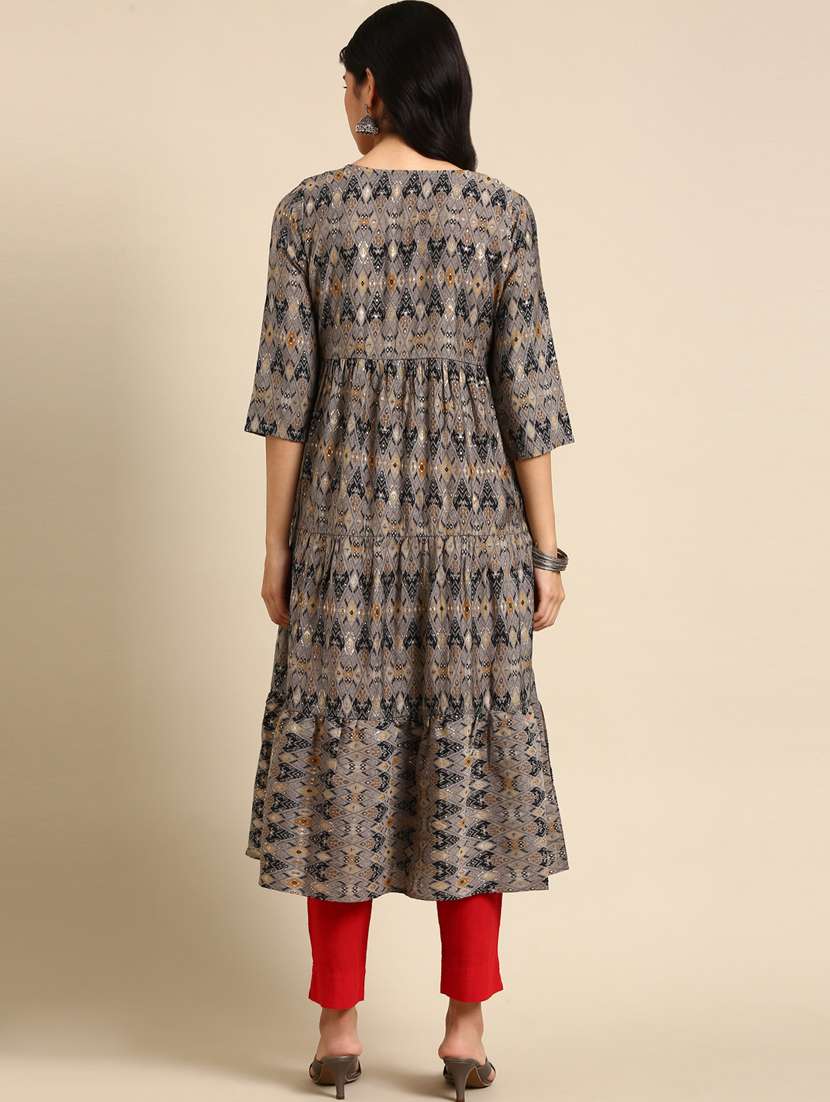 women's flared kurta - 18682909 -  Standard Image - 2