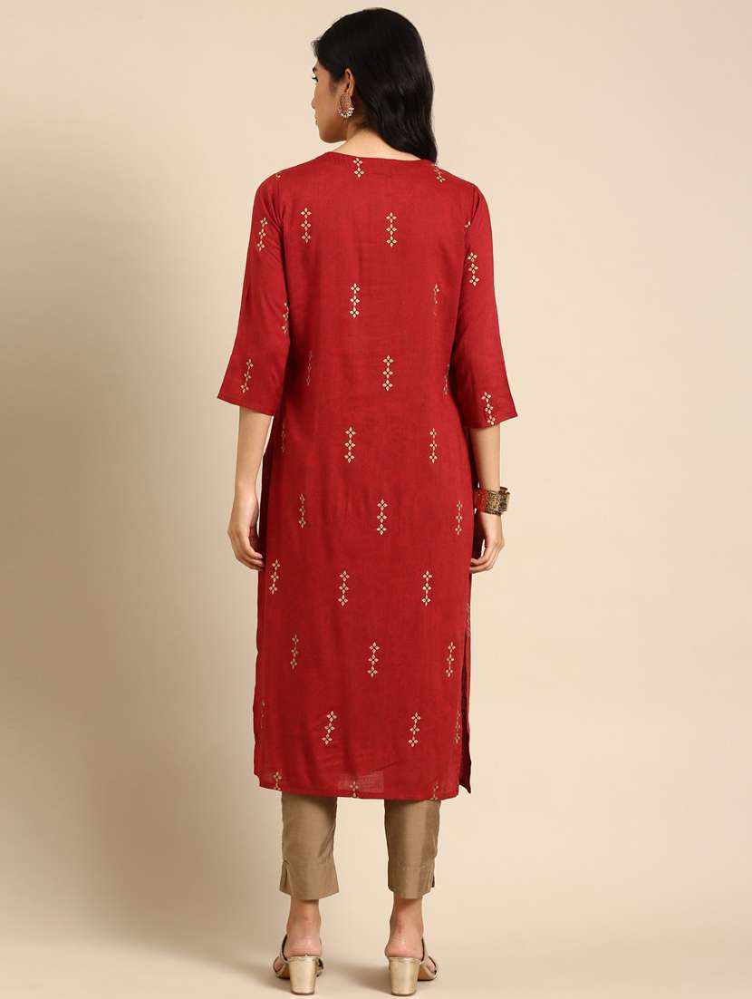 women's straight kurta - 18682913 -  Standard Image - 2