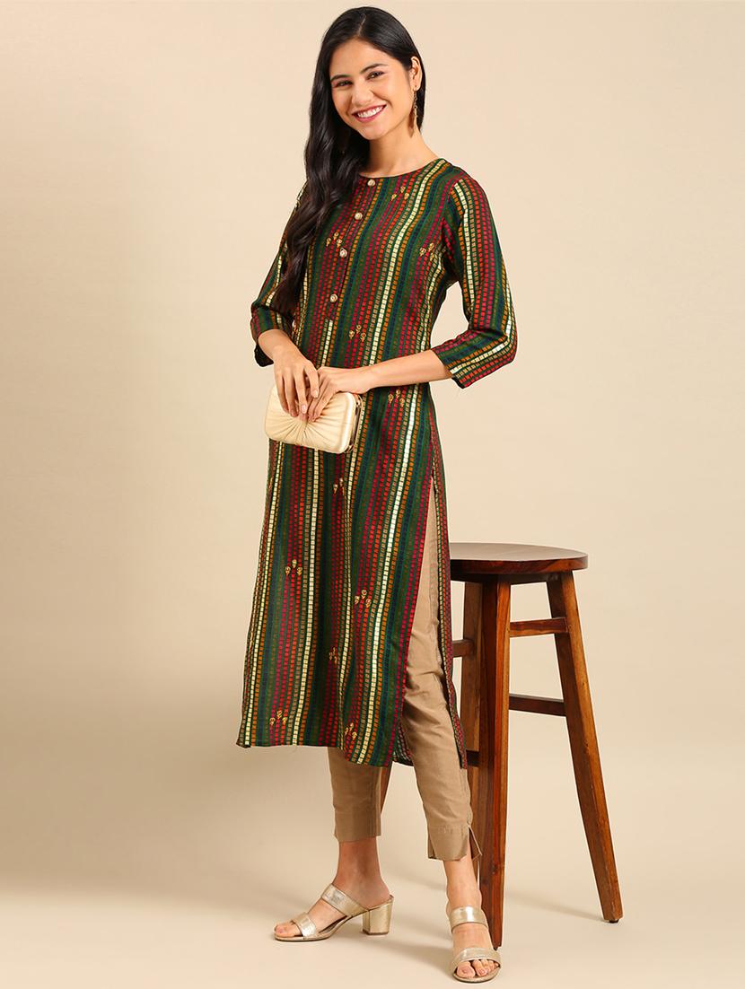 women's straight kurta - 18682918 - Zoom Image - 0