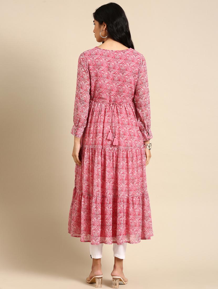 women's tiered kurta - 18682936 - Standard Image - 2