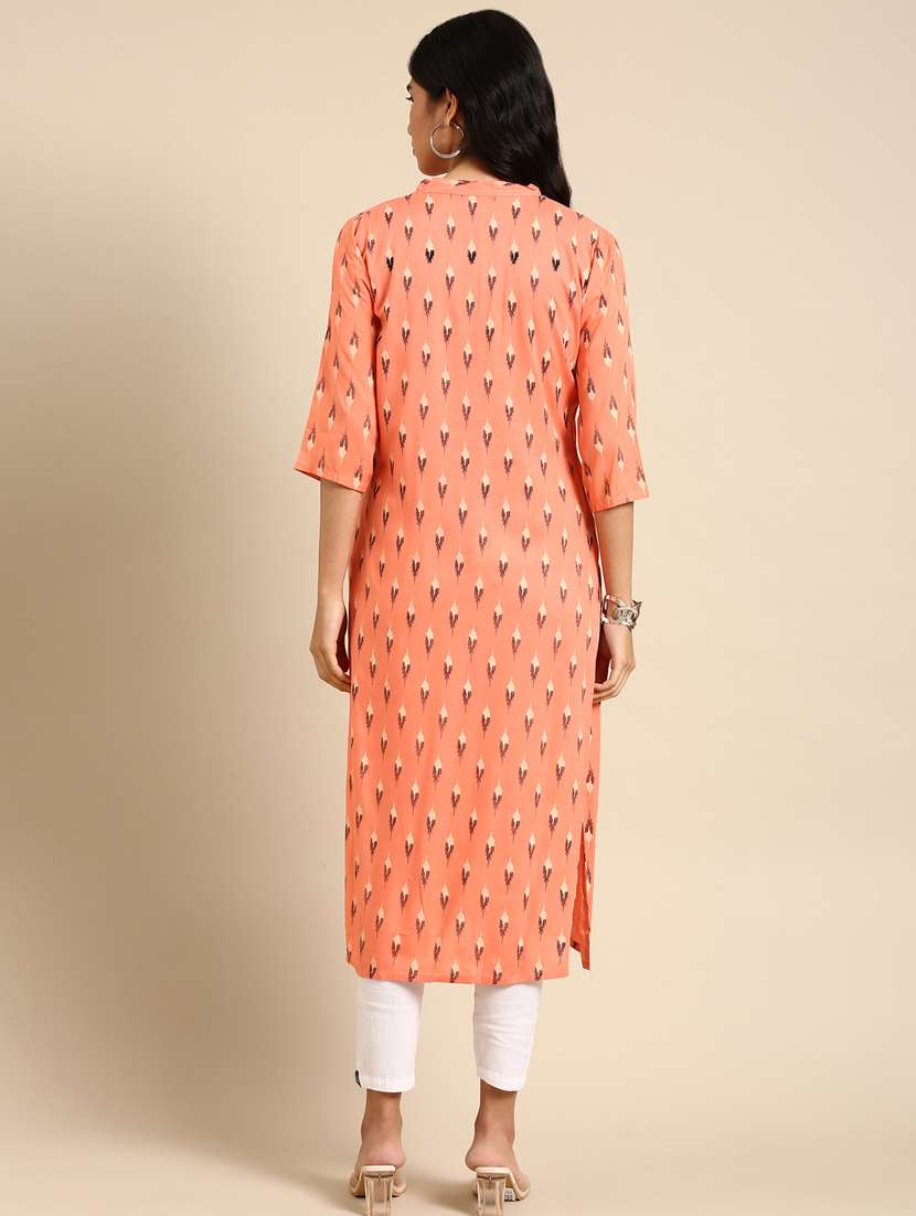 women's straight kurta - 18682962 -  Standard Image - 2