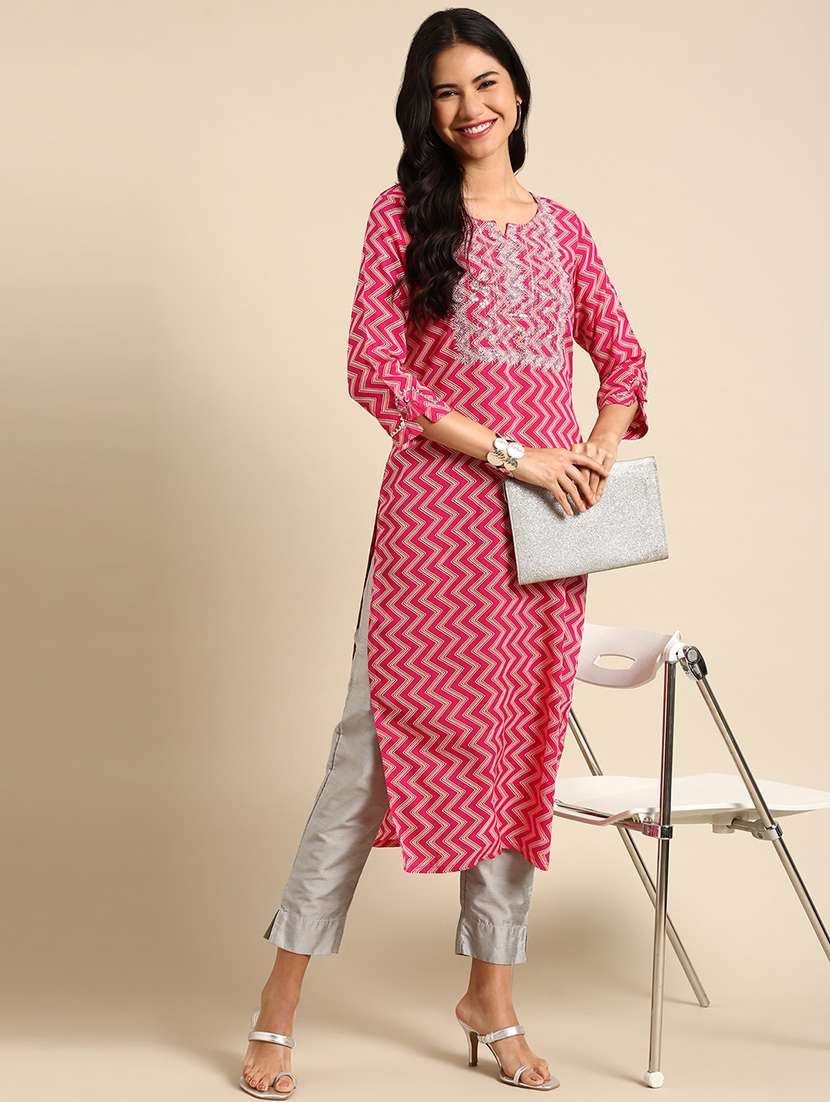 women's straight kurta - 18682976 -  Standard Image - 2