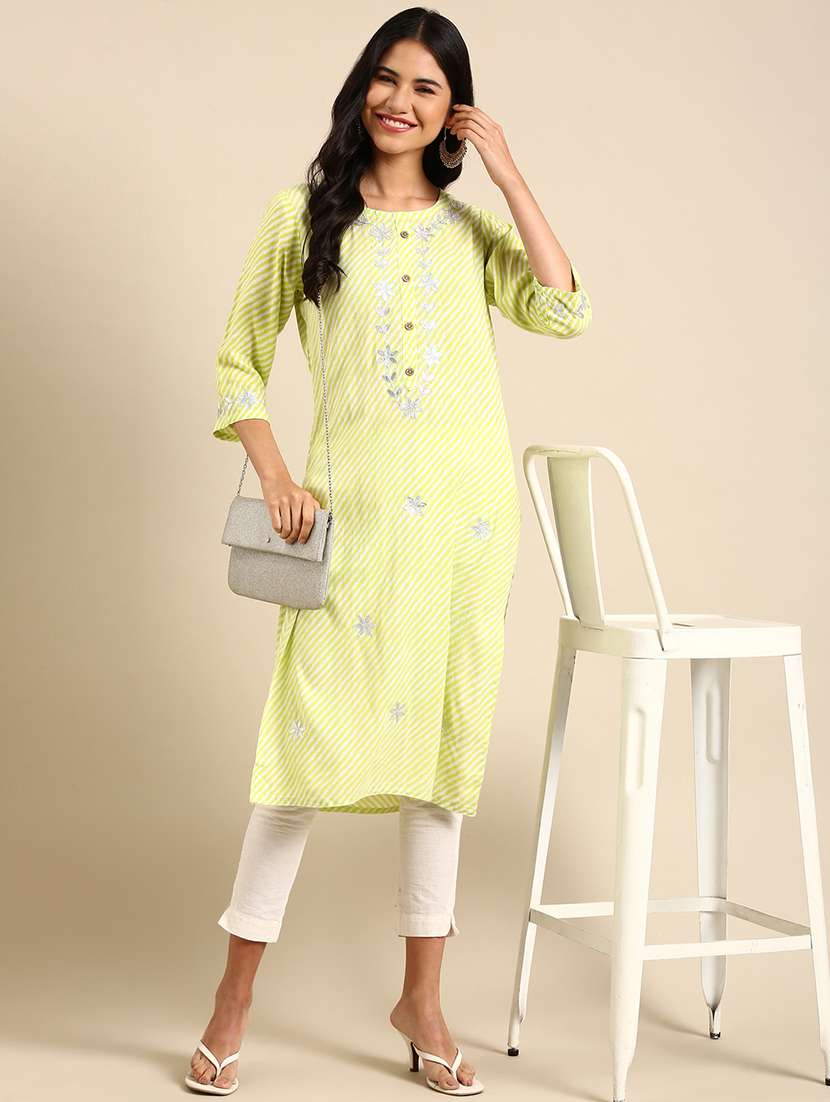 women's straight kurta - 18682983 -  Standard Image - 2