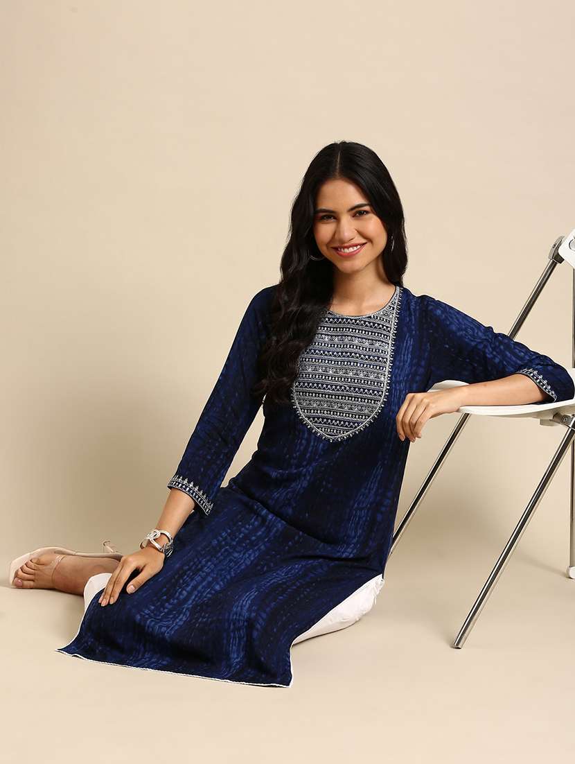 women's straight kurta - 18683002 -  Standard Image - 2