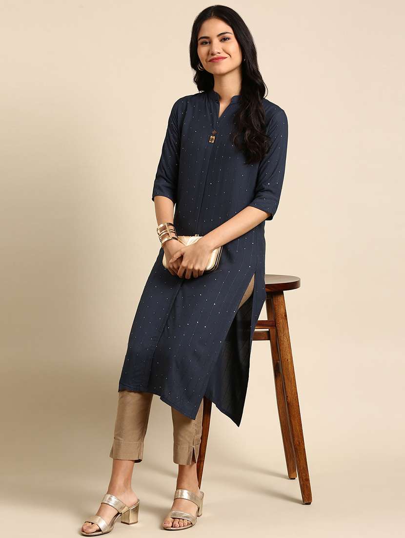 women's straight kurta - 18683007 - Standard Image - 2