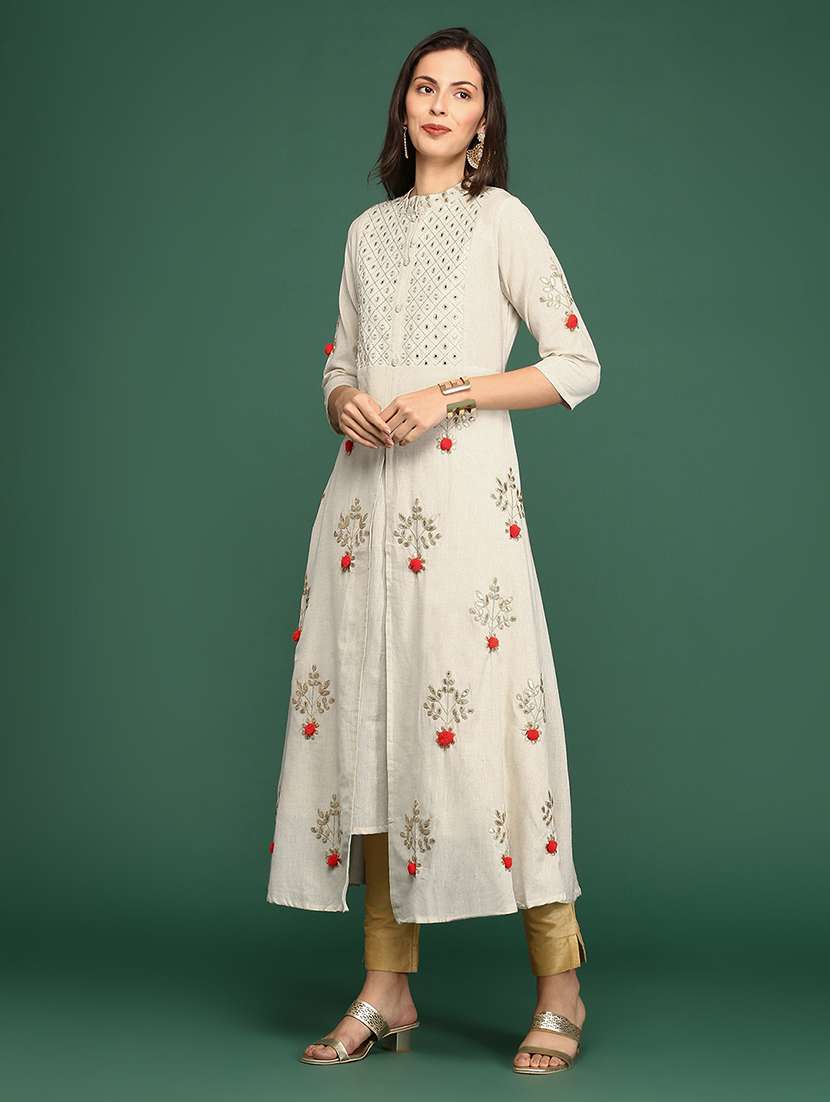 women's front slit kurta - 18683027 -  Standard Image - 2