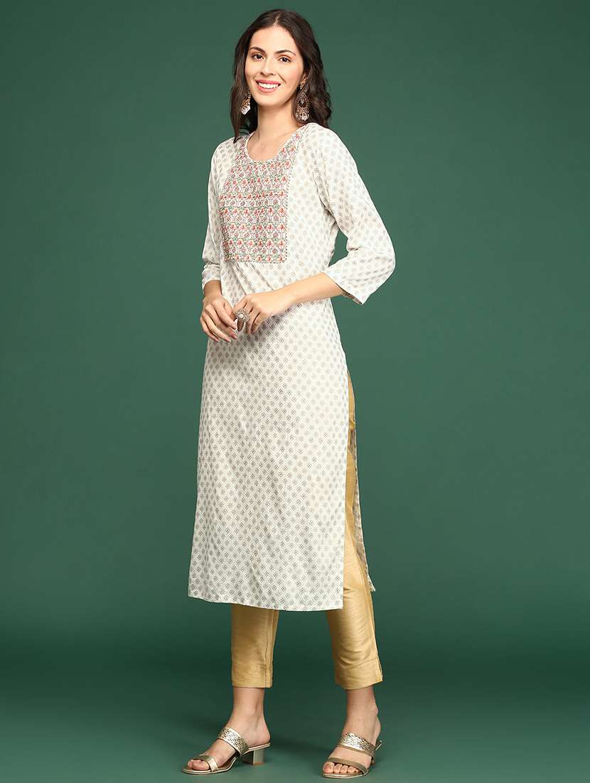 women's straight kurta - 18683028 - Standard Image - 2