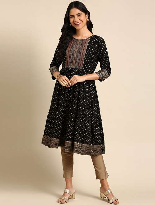 women's flared kurta - 18683037 - Standard Image - 0