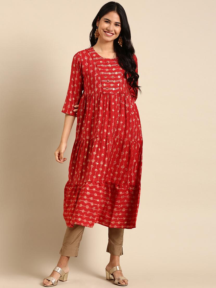 women's tiered kurta - 18683039 - Zoom Image - 0