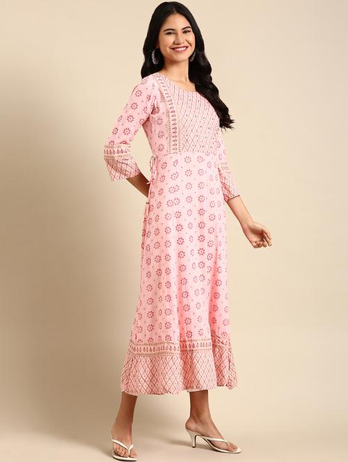 printed  anarkali kurta - 18683040 -  Standard Image - 0