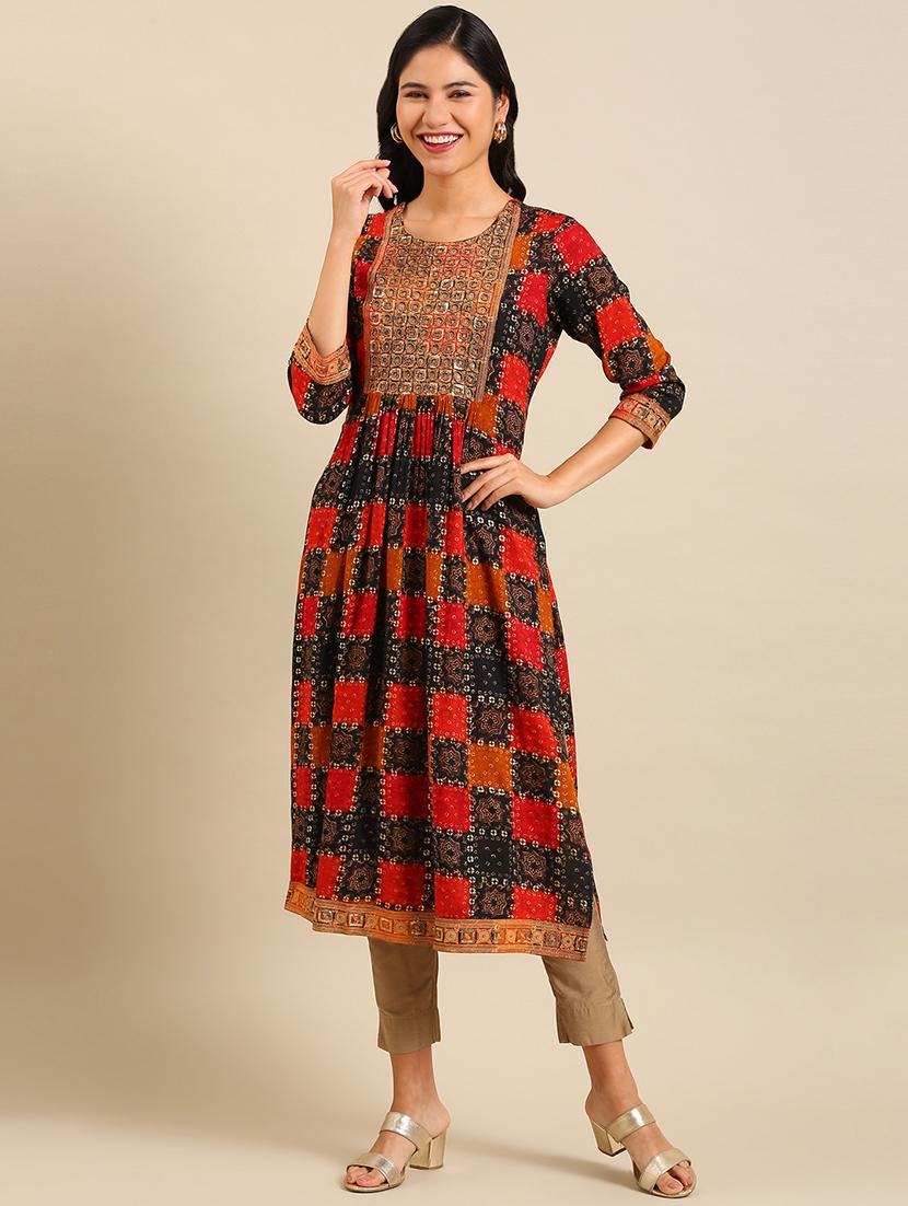 women's straight kurta - 18683092 -  Zoom Image - 0