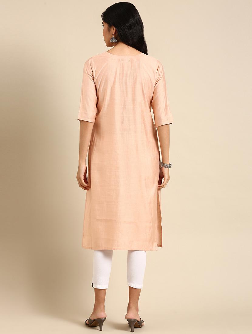 women's front slit kurta - 18683107 - Standard Image - 2