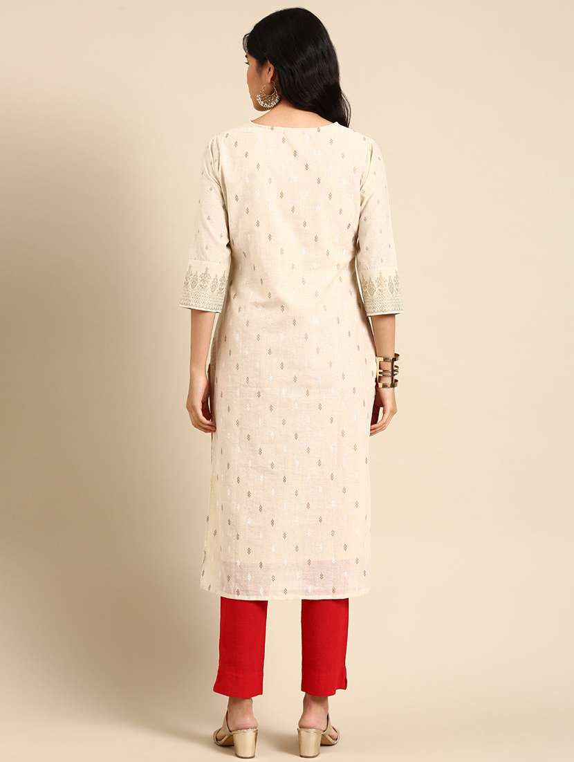 women's straight kurta - 18683114 -  Standard Image - 2