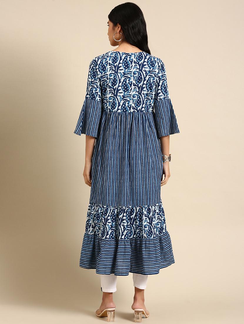 women's tiered kurta - 18683119 - Standard Image - 2
