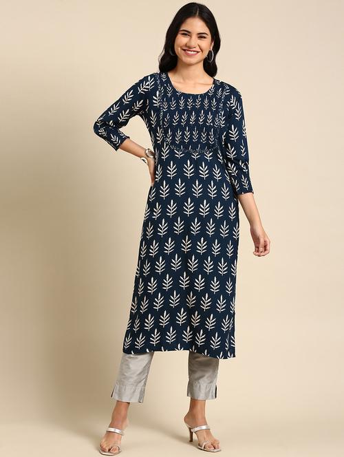 women's straight kurta - 18683124 - Standard Image - 0