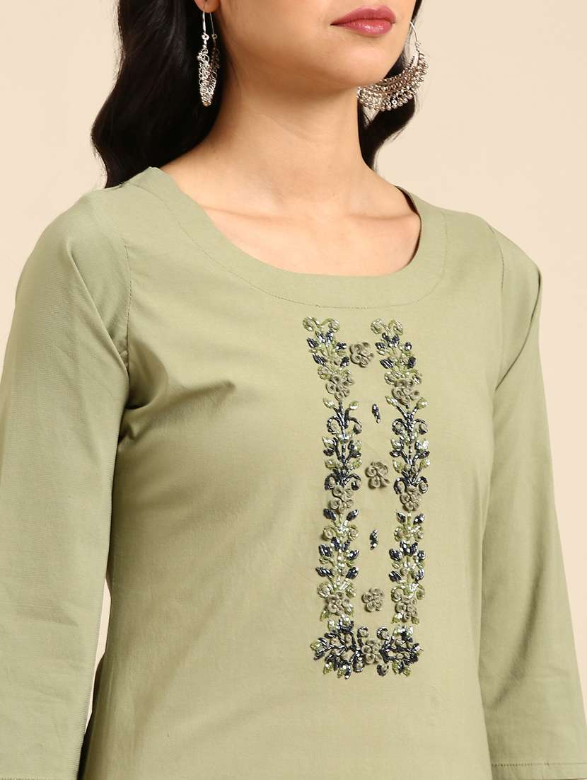 women's straight kurta - 18683138 -  Standard Image - 2