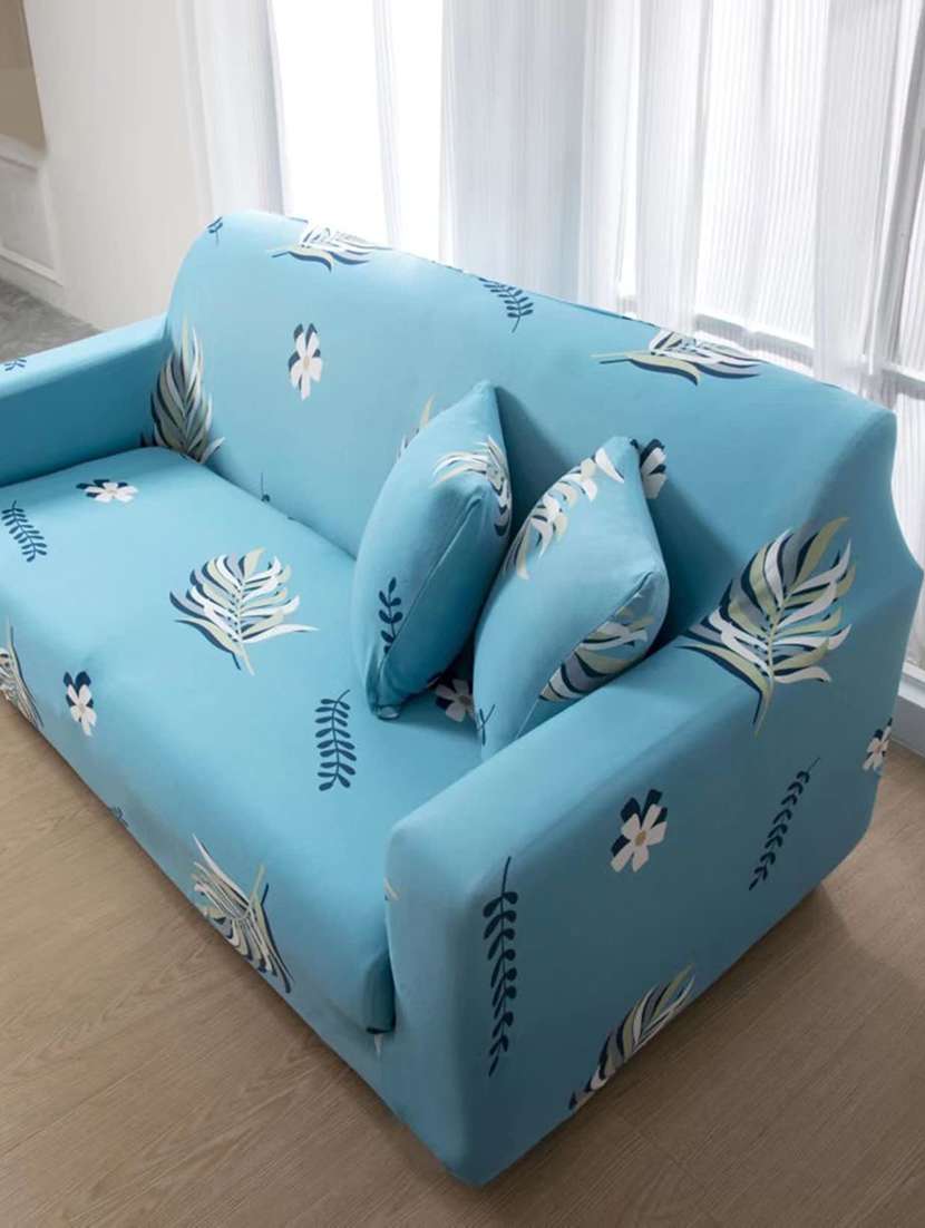 blue polyester sofa & chair cover