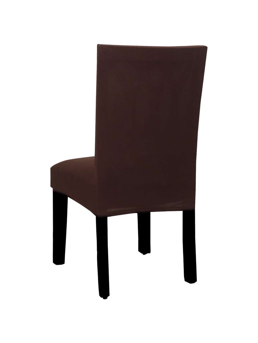 polyester solid elastic chair cover stretch -pack of 4 - 18685261 - Standard Image - 2