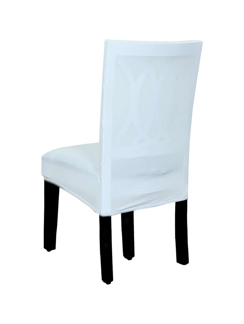 polyester solid elastic chair cover stretch -pack of 4 - 18685264 - Standard Image - 2