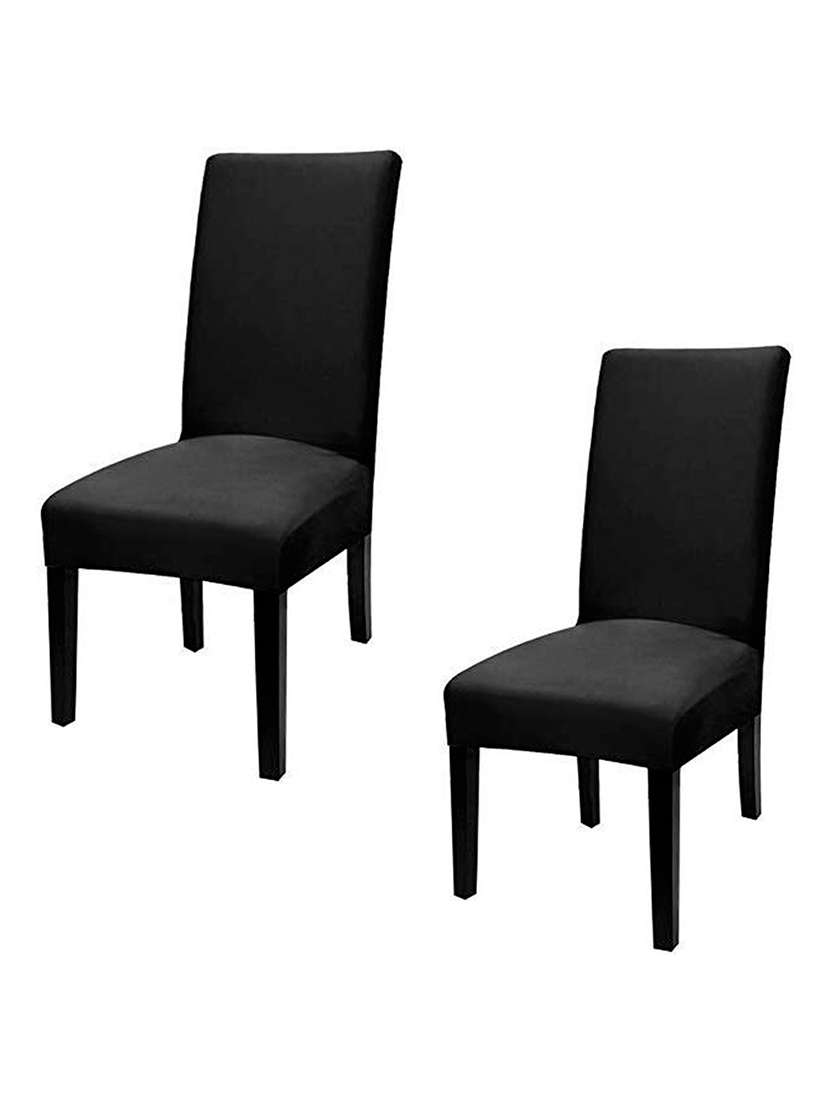 stretch removable washable short dining chair cover-set 2