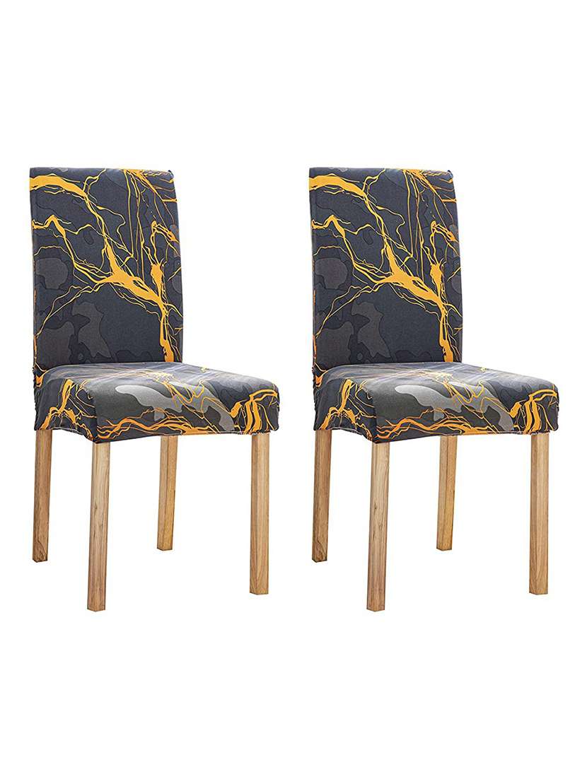 pack of 2 printed chair cover combo 