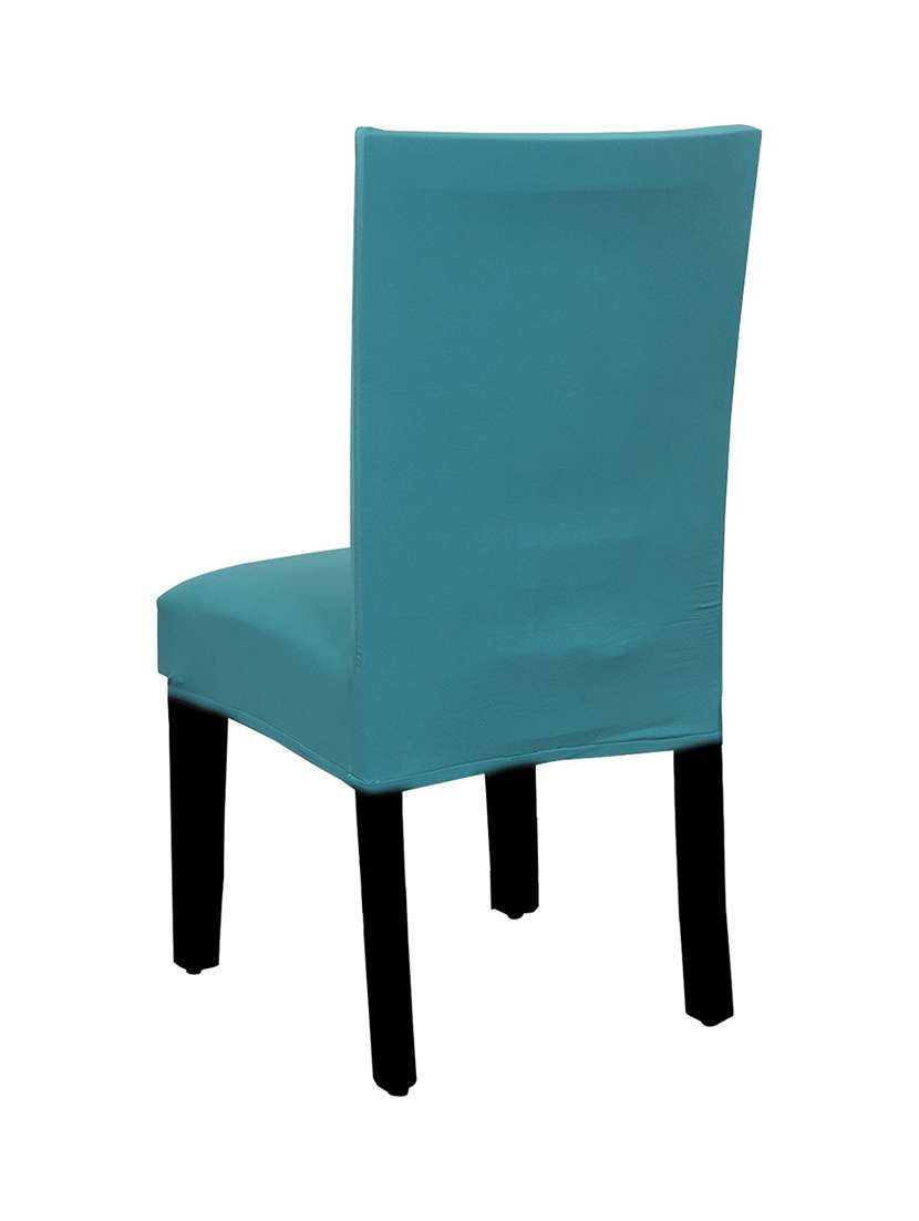 teal blue solid chair cover  - 18685624 -  Standard Image - 2