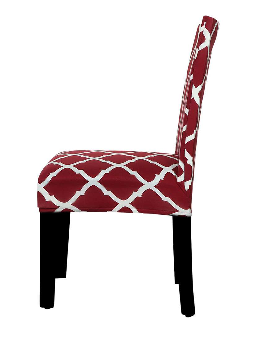 polyester elastic stretch removable washable short dining chair - pack of 6 - 18685719 -  Standard Image - 2