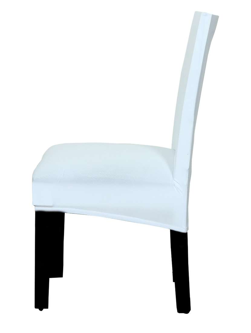 polyester elastic stretch removable washable solid short dining chair seat cover protector slipcover - 18685728 - Standard Image - 2